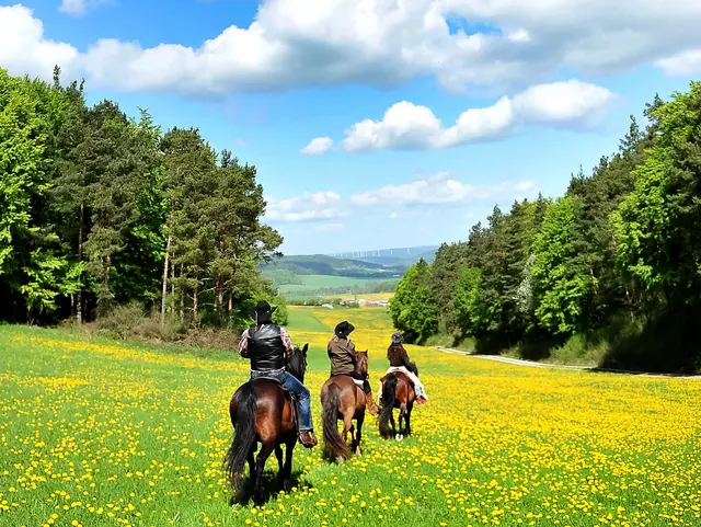 im Urlaub auf dem Reiterhof in der Rhön Westernreiten lernen 