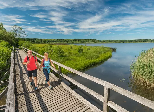 im Urlaub auf dem Bauernhof im Westerwald an der Westerwälder Seenplatte wandern