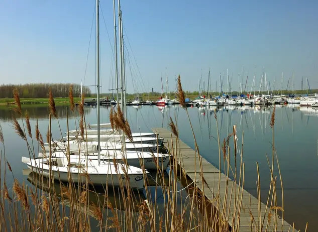 Am Cospudener See im Leipziger Seenland kann man Urlaub mit Kindern am Wasser machen.