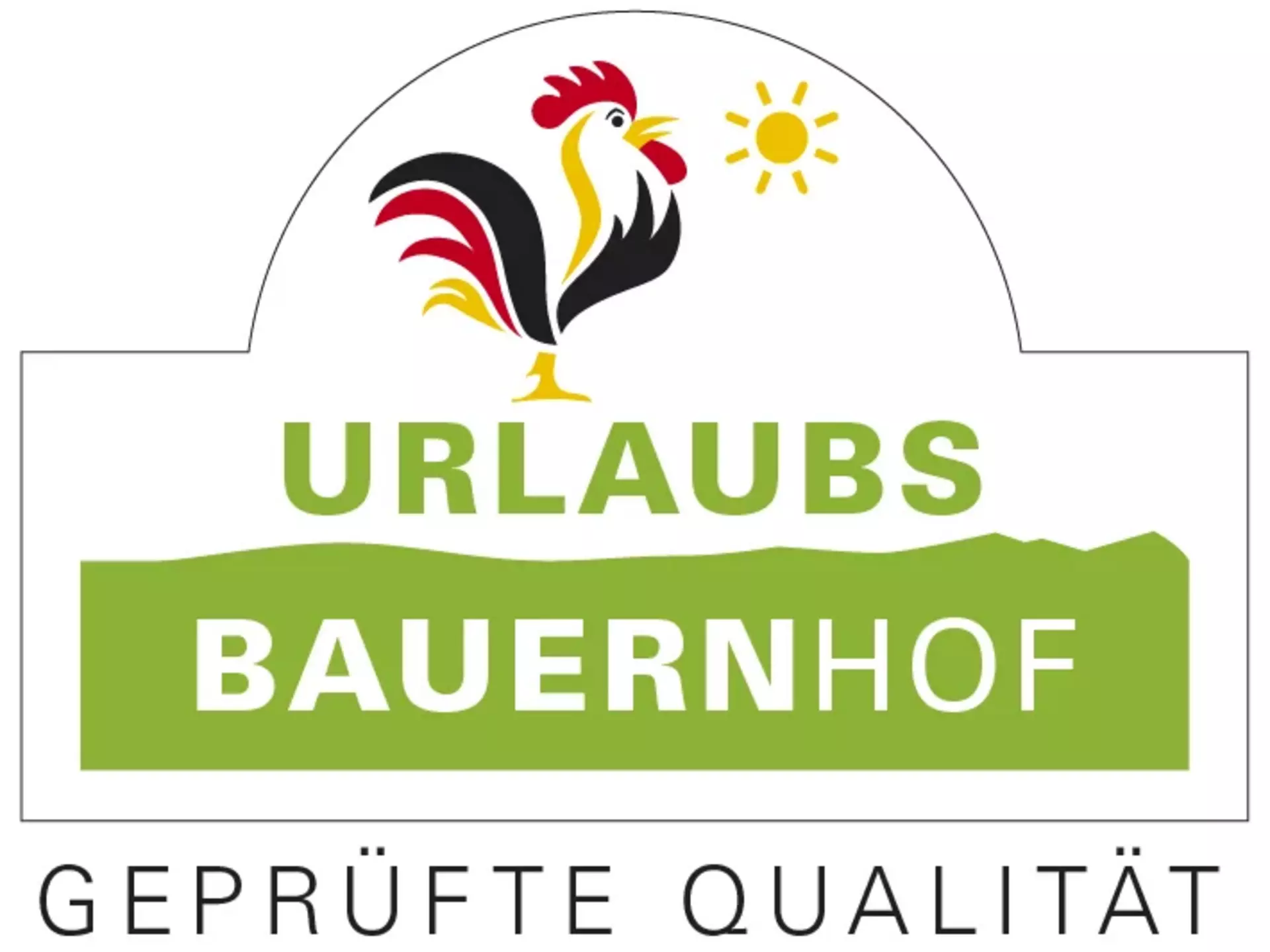 Gütesiegel "Qualitätsgeprüfter UrlaubsBauernhof" der Bundesarbeitsgemeinschaft für Urlaub auf dem Bauernhof und Landtourismus in Deutschland e. V.