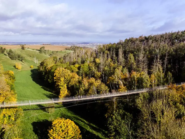 im Thüringen urlaub einen Ausflug zur Hängeseilbrücke über dem Bärental machen