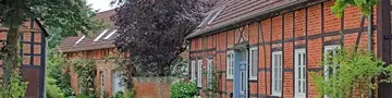 Idyllisches Bild von Rundlingsdorf im Wendland in Niedersachsen