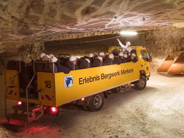 Erlebnisbergwerk Merkers - © K+S KALI GmbH Im Erlebnisbergwerk Merkers in der Rhön in Thüringen haben die Kräfte der Natur in Jahrmillionen eine faszinierende Kristallgrotte geschaffen.