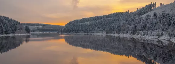 Ausblick auf das verschneite Harz