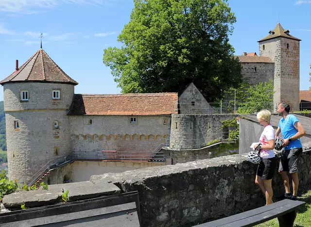 im Urlaub in Hohenlohe eine Radtour zum Schloss Stetten machen
