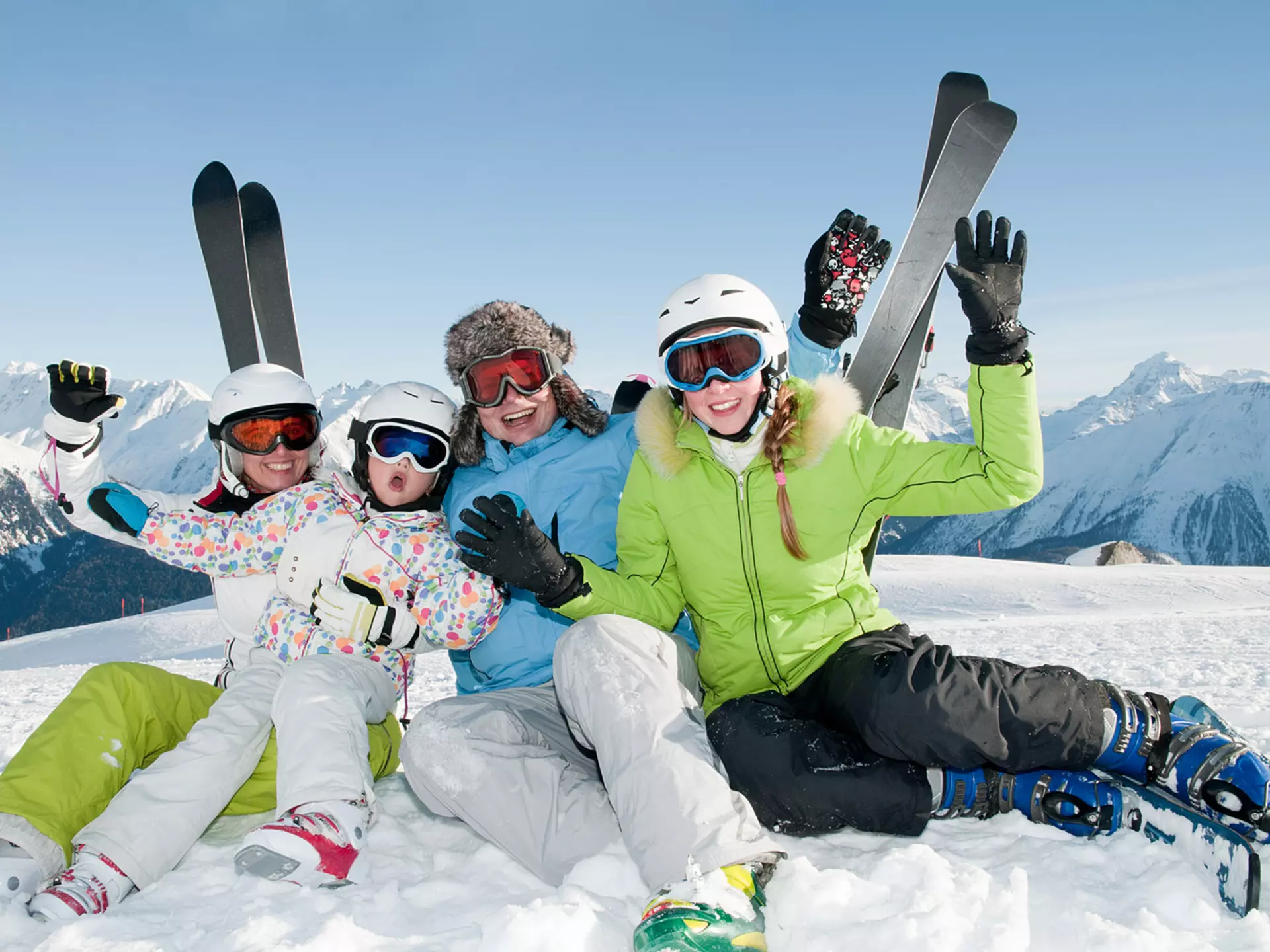 Urlaub in den Alpen - Skifahren in den Winterferien in den Alpen