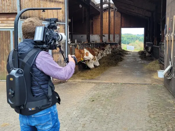 Videodreh auf dem Bauernhof