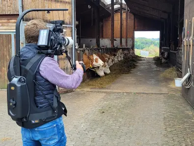 Videodreh auf dem Bauernhof