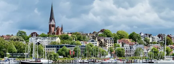 Blick auf den Flensburger Hafen 