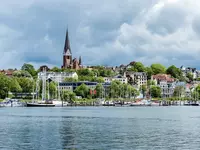 Blick auf den Flensburger Hafen 