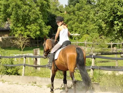im Urlaub auf dem Reiterhof Reitunterricht nehmen