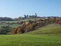Die Burg Greifenstein befindet sich im hessischen Teil des Westerwaldes.
