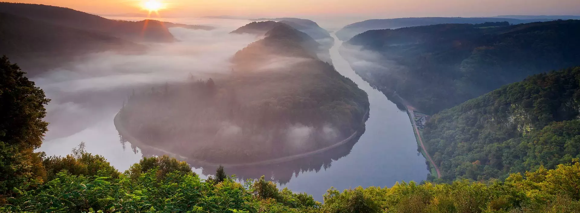 im Urlaub auf dem Bauernhof im Saarland zur Saarschleife bei Mettlach wandern