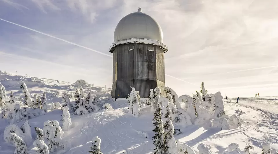 Skifahren am Großen Arber im Winterurlaub im Bayerischen Wald 