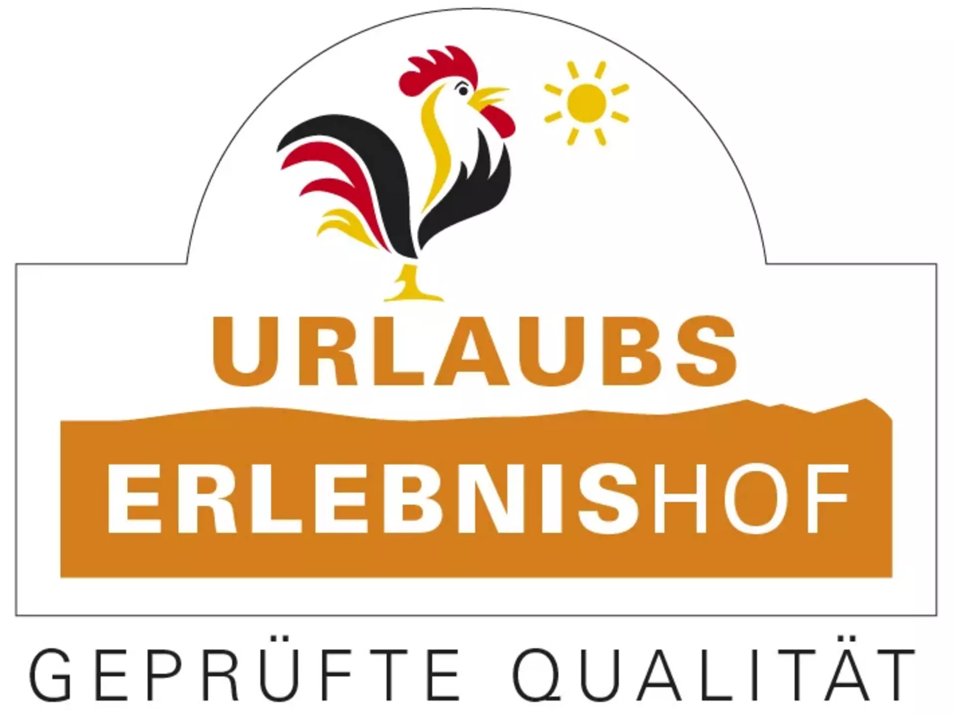 Gütesiegel "Qualitätsgeprüfter UrlaubsErlebnishof" der Bundesarbeitsgemeinschaft für Urlaub auf dem Bauernhof und Landtourismus in Deutschland e. V.