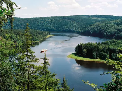 Bleilochstausee - © Thüringer Tourismus GmbH
, Photo König Blick auf den Bleilochstausee