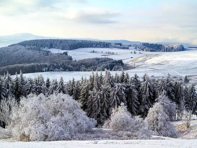 im Winterurlaub in der Rhön eine Winterwanderung machen