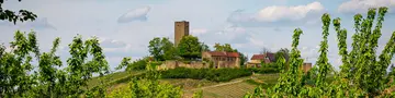im Urlaub im Kraichgau einen Ausflug zur Burg Ravensburg in Sulzfeld machen und die Aussicht genießen