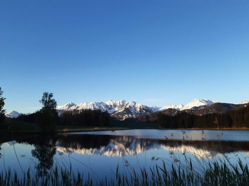 Blick auf das FÃ¼ssener JÃ¶chle Ã¼ber den Bachweiher