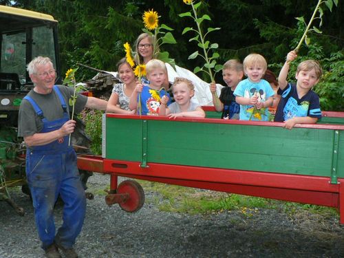 Sonnenblumenausflug mit Kindern Sonnenblumenausflug mit Kindern
