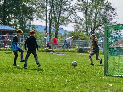 Spielwiese mit Fußballtor Spielwiese mit Fußballtor