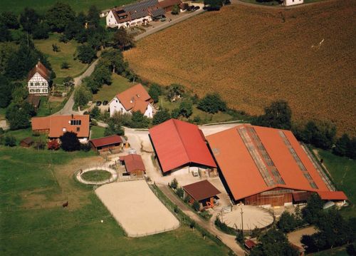 Der Hubertushof aus der Luft