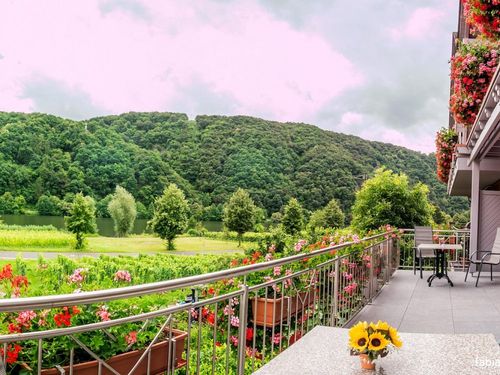 Moselblick vom Balkon im Weingut Kreuz-Bauer Moselblick vom Balkon im Weingut Kreuz-Bauer