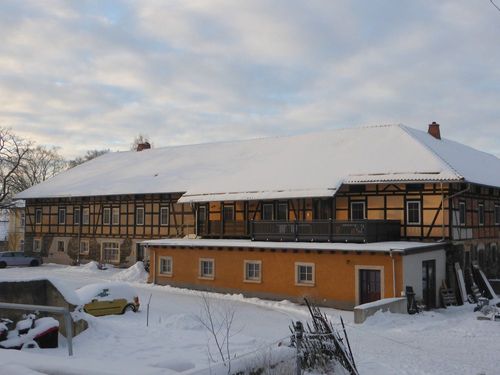 Rittergut Reudnitz im Schnee