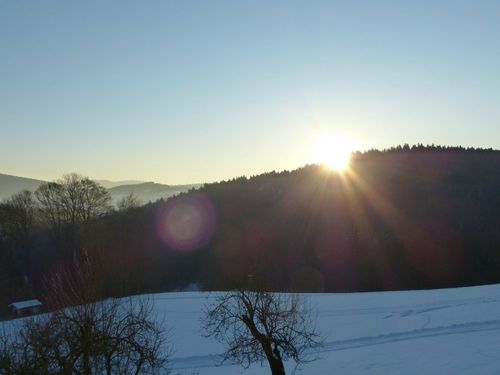 Ausblick vom Ferienhaus im Winter Ausblick vom Ferienhaus im Winter