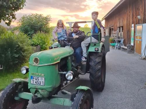 Fahrt mit dem Traktor