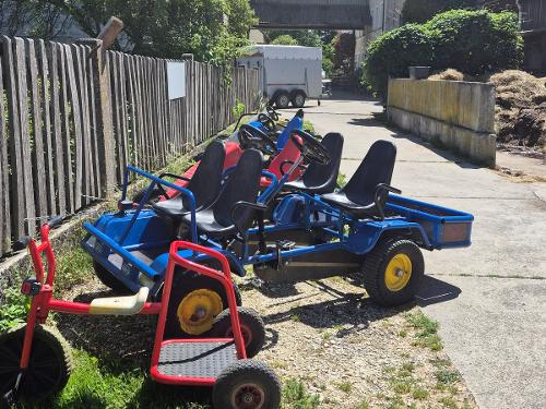 Die Go Karts warten auf Ihren Einsatz Die Go Karts warten auf Ihren Einsatz