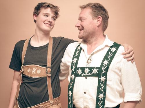 Vater und Sohn Schnappschuss