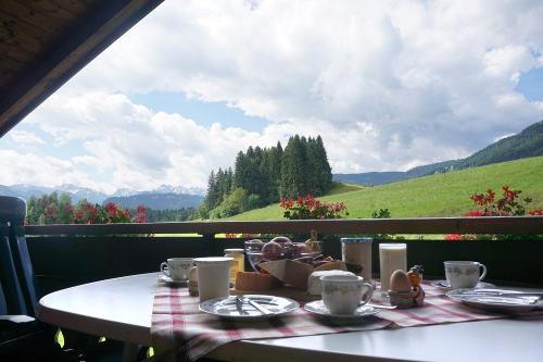 Leckeres Frühstück auf dem Balkon