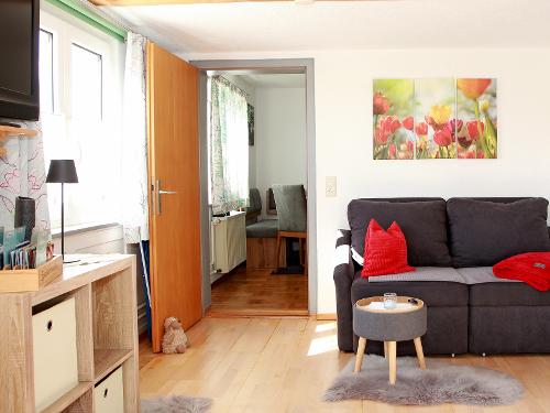 gemütliches Sofa mit Fernsehecke