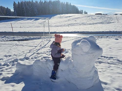 Schneefiguren bauen macht immer wieder Spaß