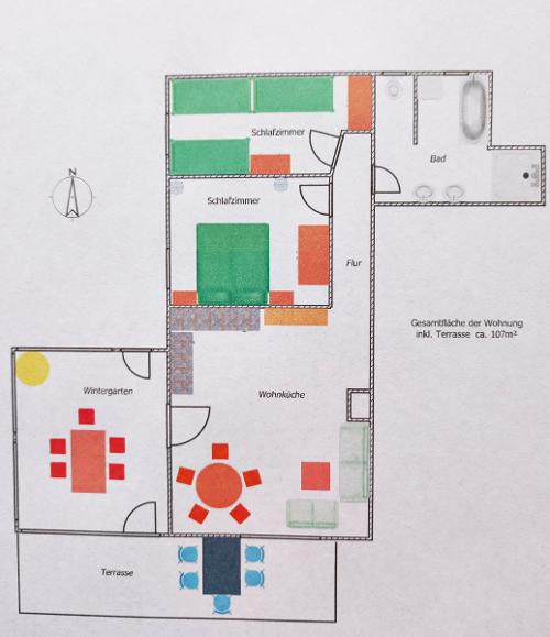 Grundriss der Wohnung Grundriss der Wohnung