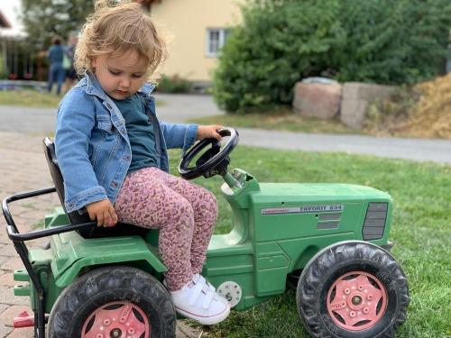 Kleiner Traktorfahrer