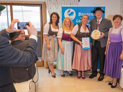 Goldener Gockel Danke an unsere Gäste