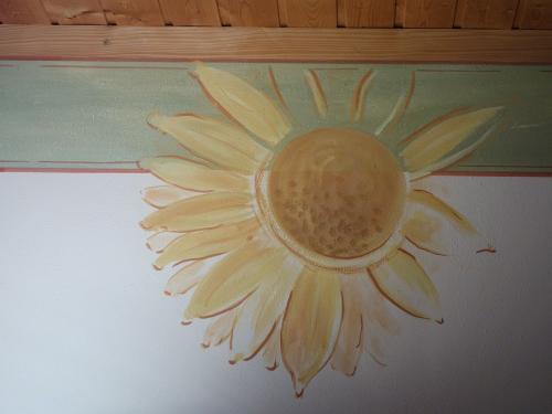 Malerei im Ferienhaus Sonnenblume