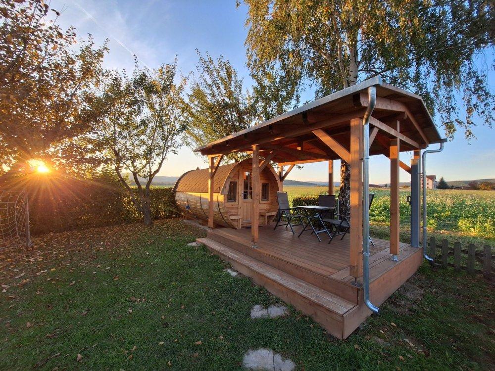 Schlaffass Rhönblick mit Terasse