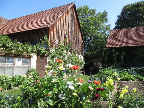Gemüsegarten und Hühnerstall