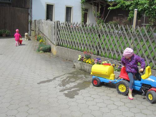 Blumen gießen