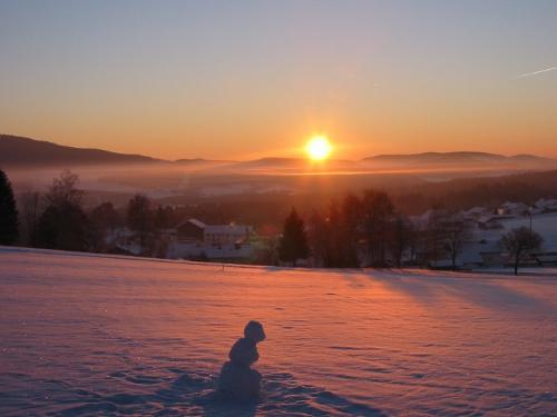 Sonnenaufgang am Wintermorgen