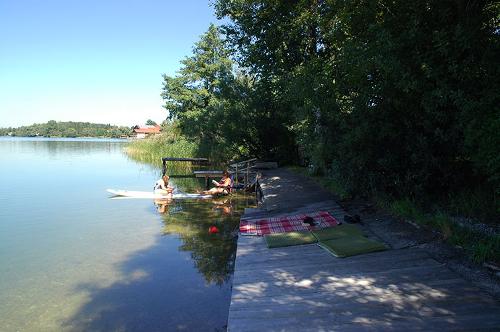 Eigener Badeplatz am Riegsee