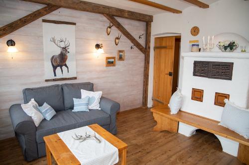 Ferienhäuschen mit Kachelofen