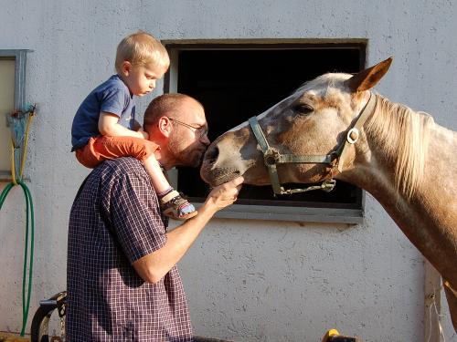 Oliver mit Pferd Oliver mit Pferd