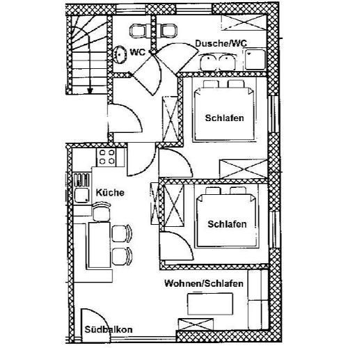 Grundriss einer Wohnung