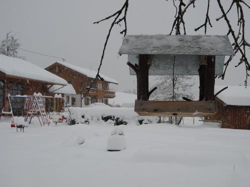 Gästehaus mit Schnee Gästehaus mit Schnee