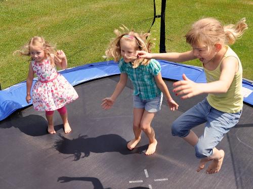 Auf dem Trampolin