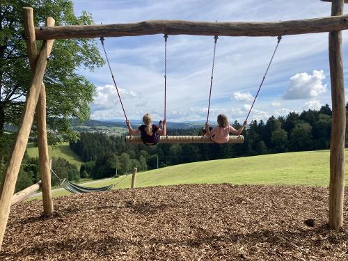Zauberblick auf dem Schauckel Spielplatz am Wald